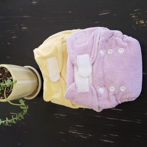 Two Thirsties fitted diapers.